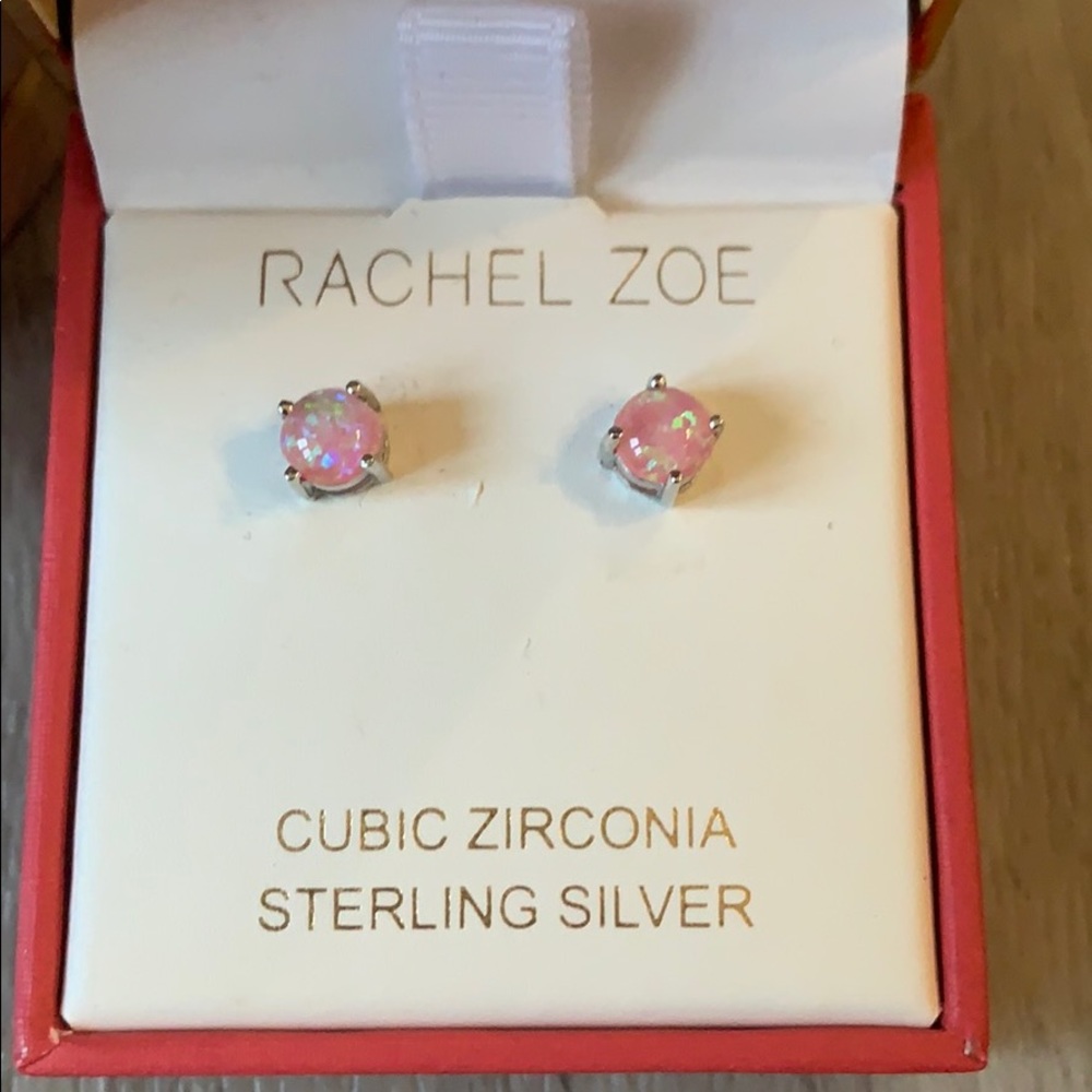 Rachel Zoe Cubic Zirconia Pink Studs